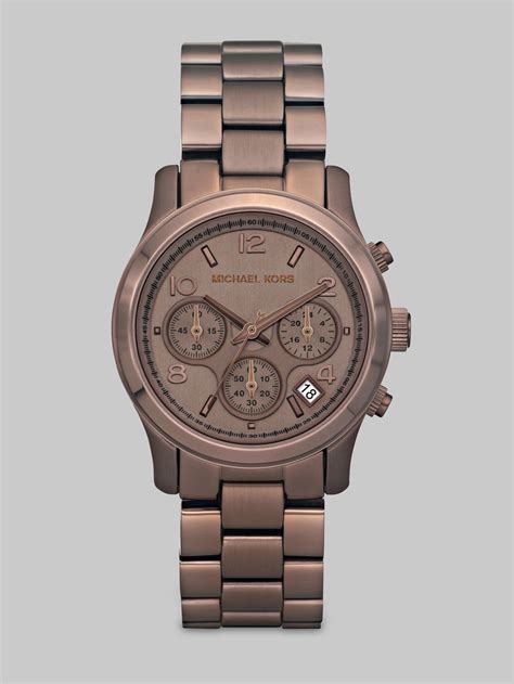 michael kors chocolate brown mens watch|mk7224 watch.